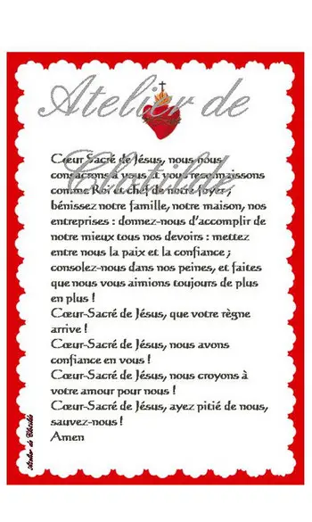image prière au sacré coeur 2