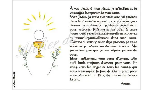 Prière communion de désir