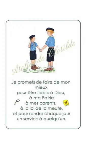 image prière promesse louveteau