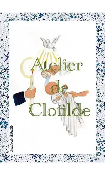 Image bapteme cierge étoile