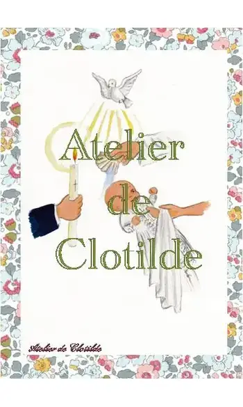 Image bapteme cierge porcelaine