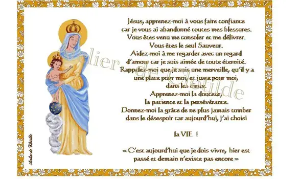 Prière Jésus confiance ocre