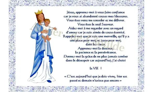 Prière Jésus confiance bleue