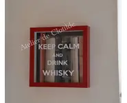 Vitrine à capsules rouge