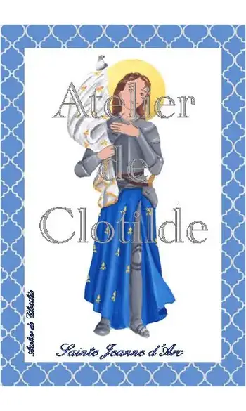 image Sainte Jeanne d'Arc bleue